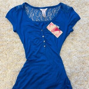 Candie's Royal Blue Lace Accent Camisole